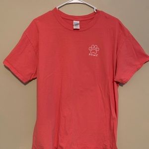 Peach PAWZ t shirt